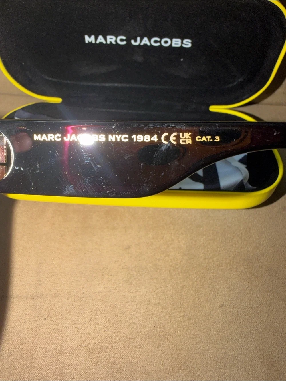 Marc Jacobs Black Frame Sunglasses with Brown Gradient Lenses